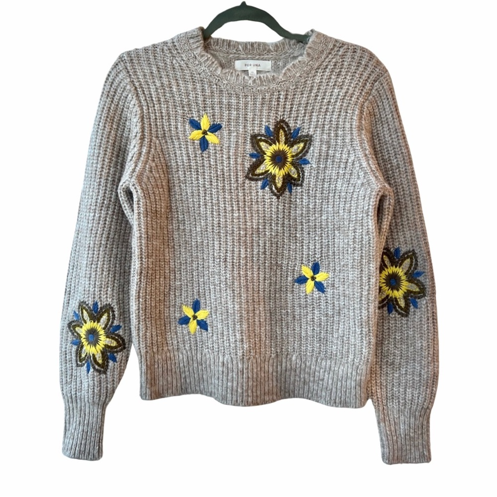 Per Una Embroidered Sweater Knitted jumper Size S (US 6)